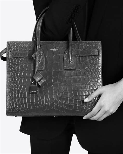 ysl sac du jour croc small|SAC DE JOUR IN EMBOSSED CROCODILE LEATHER.